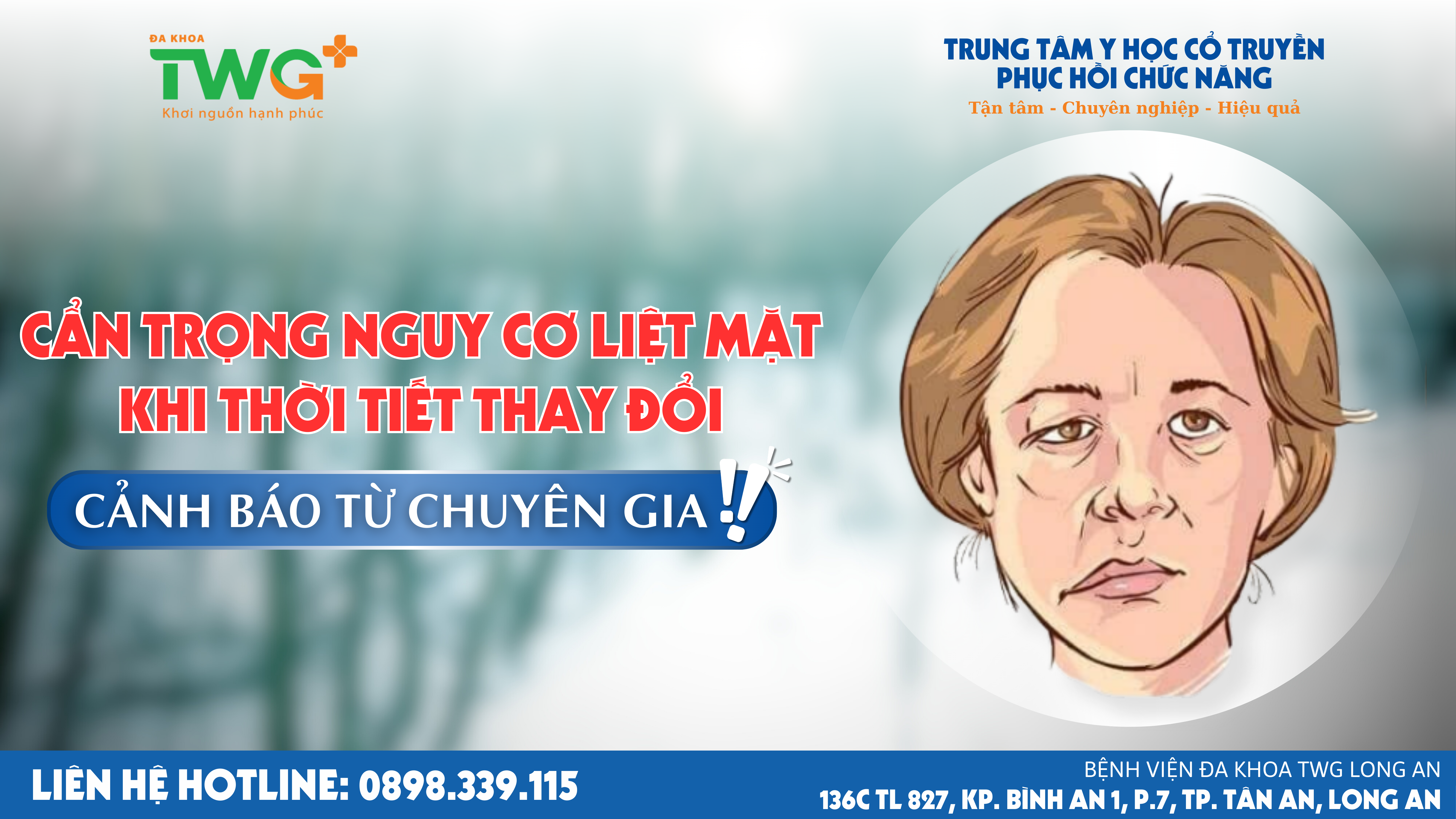 CẨN TRỌNG NGUY CƠ LIỆT MẶT KHI THỜI TIẾT THAY ĐỔI:  CẢNH BÁO TỪ CHUYÊN GIA