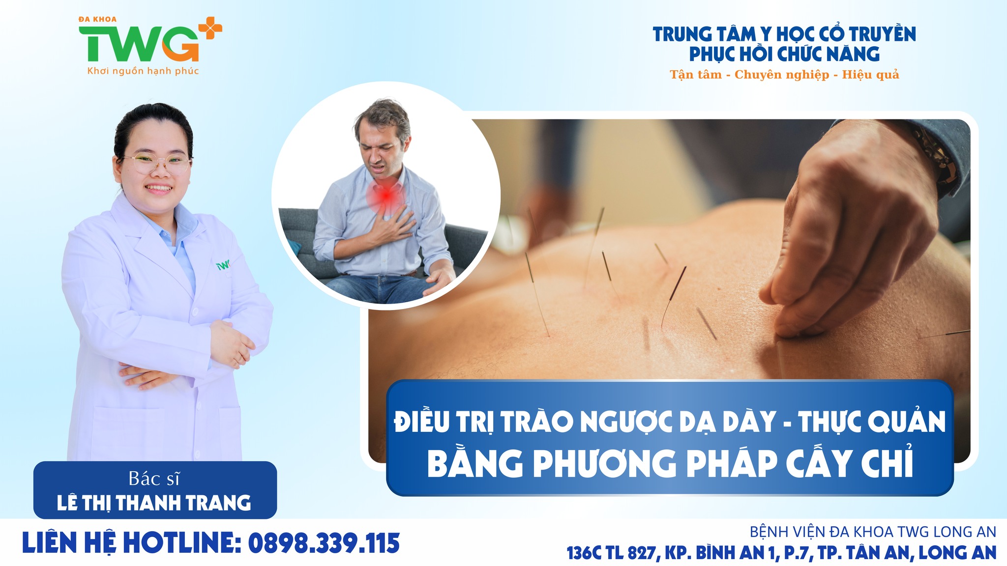 ĐIỀU TRỊ TRÀO NGƯỢC DẠ DÀY - THỰC QUẢN BẰNG PHƯƠNG PHÁP CẤY CHỈ: GIẢI PHÁP TỪ Y HỌC CỔ TRUYỀN