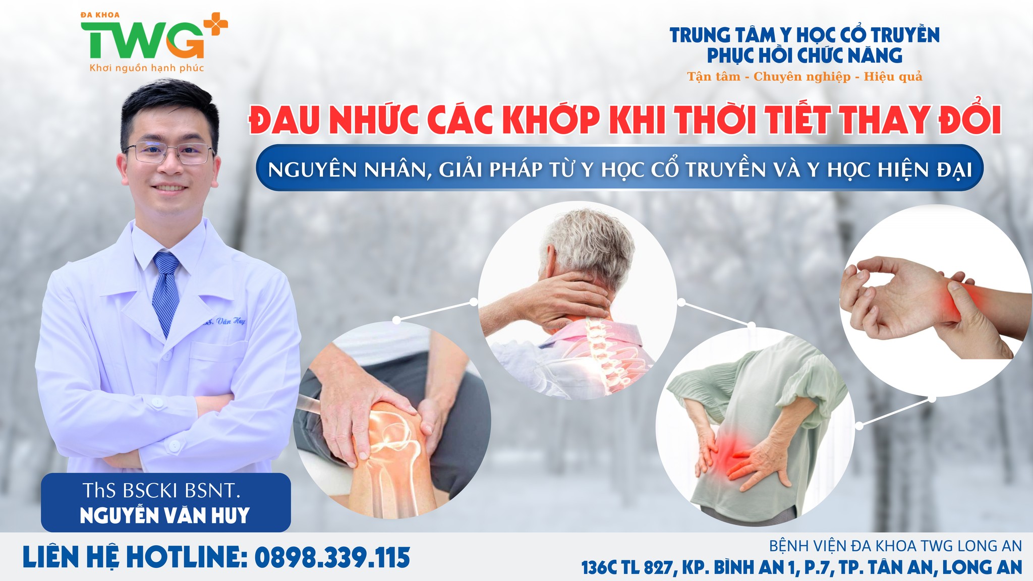 ĐAU NHỨC CÁC KHỚP KHI THỜI TIẾT THAY ĐỔI: NGUYÊN NHÂN, GIẢI PHÁP TỪ Y HỌC CỔ TRUYỀN VÀ Y HỌC HIỆN ĐẠI